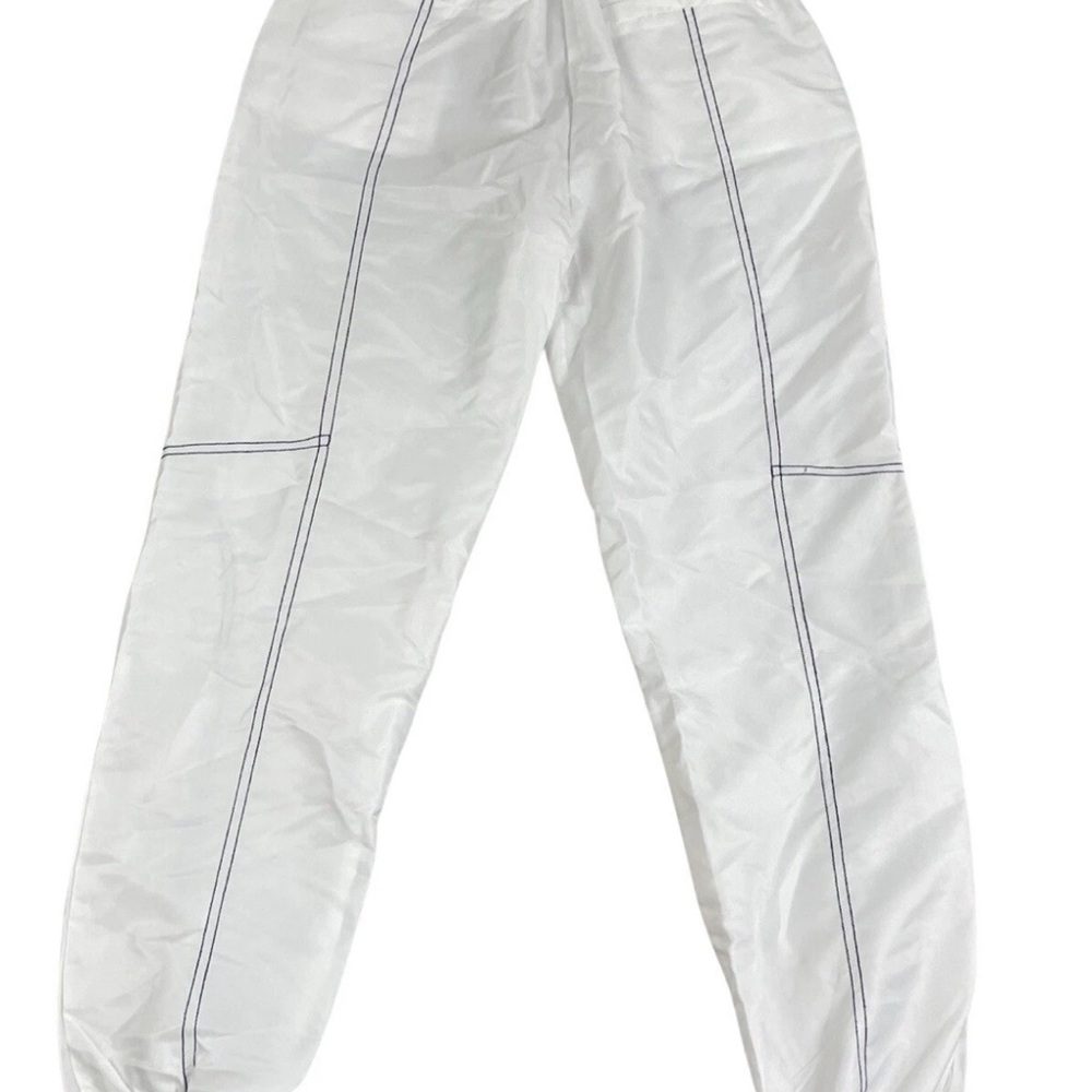 Maniere De Voir White Nylon Contrast Stitch Track Pants - Picture 9 of 9